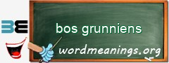 WordMeaning blackboard for bos grunniens